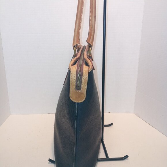 Rare '90s COACH Italy Dakota Collection Harvest Tote 4207 Black Pebbled Leather - Picture 5 of 15